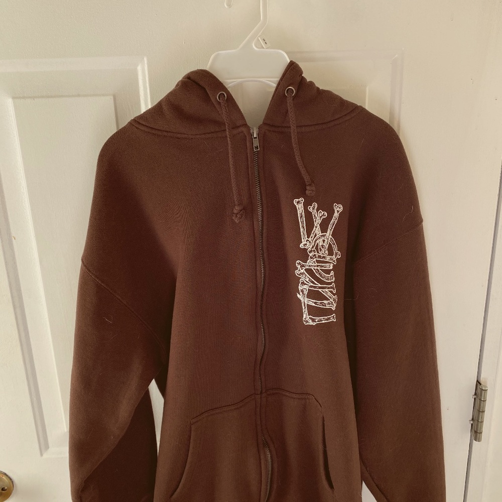 Brown Zip Up Hoodie
